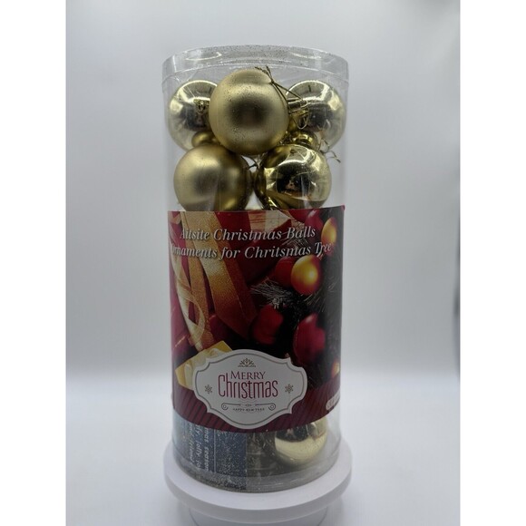 144-Christmas Tree Ornaments 6-24 Packs Red & Gold Shatterproof Holiday Decor - Picture 2 of 7